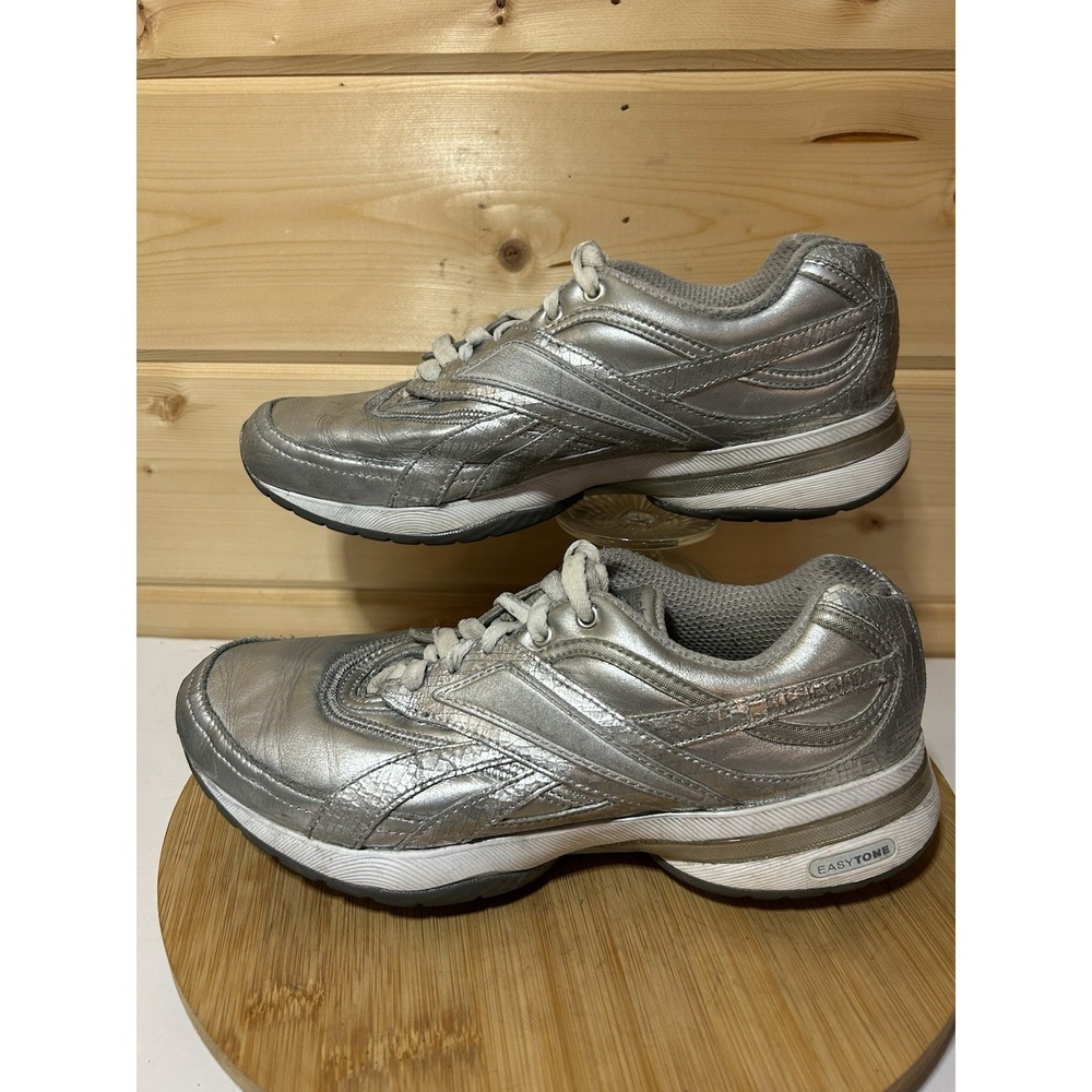 Reebok Easytone Smoothfit‎ Silver Walking Toning Sneakers Women's 7.5